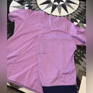 Butter-Soft Stretch Lavender Top and Scrub Pants